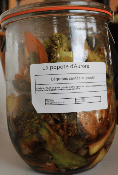 Légumes sautés au poulet