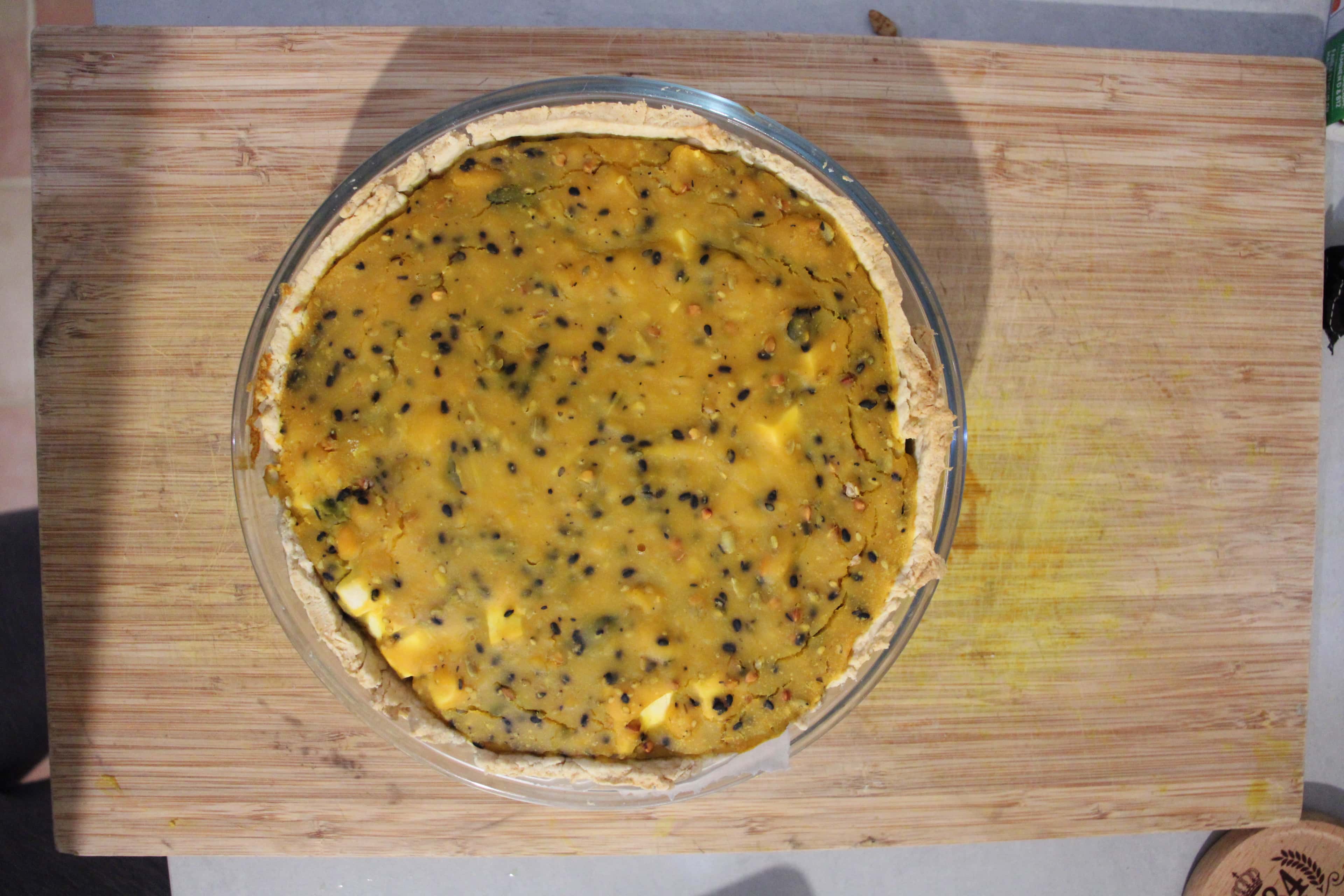 Tarte à la courge et tofu végan