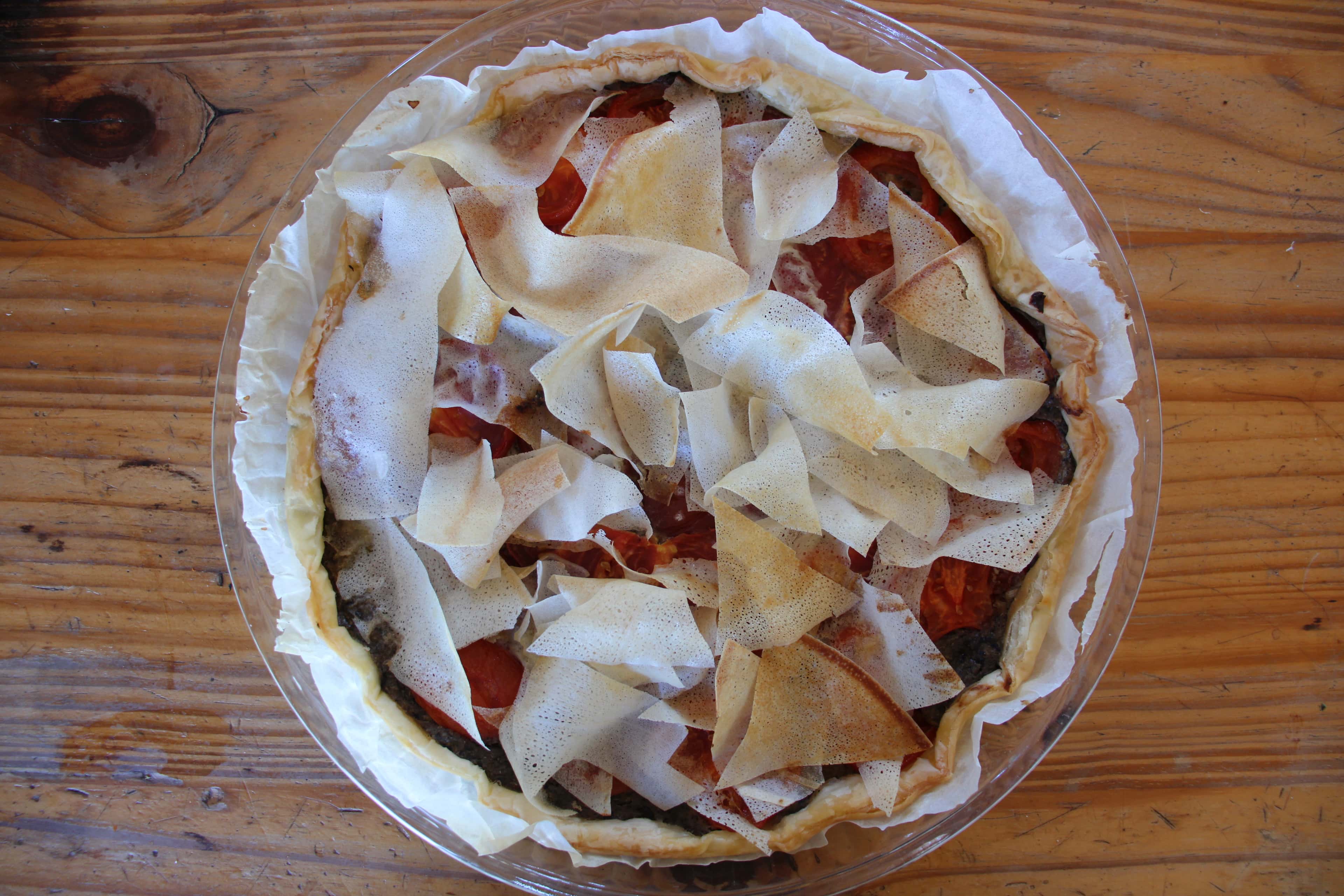 Tarte tomates champignons